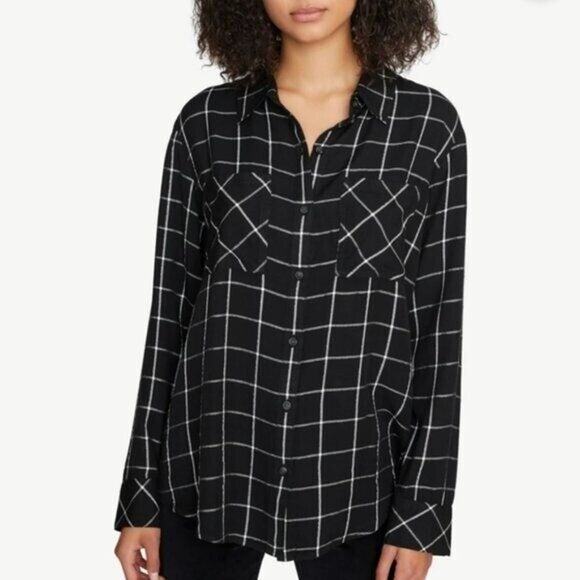 Sanctuary New Generation Plaid Boyfriend Shirt Size Small New with Tags - Picture 1 of 2